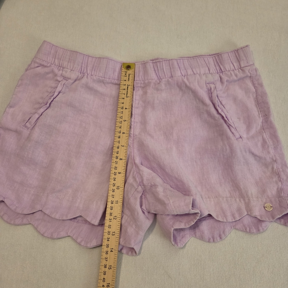 2 PC LILLY PULITZER Callahan Seafoam Montauk | Lavender Brea Linen Shorts 12/L - Picture 9 of 14